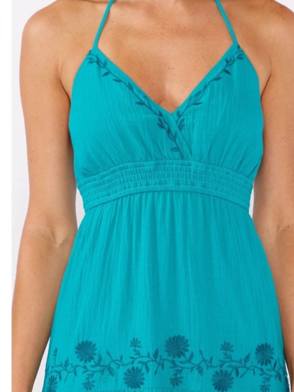 Lovestitch Embroidered Halter Maxi Dress | size L | NWT - Picture 5 of 5